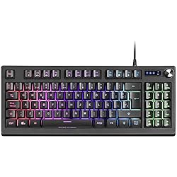 Teclado Gk1100 Mars Gaming MKREVOES, Teclado H-Mech Compacto TKL y Pad Numérico, Iluminación Full RGB, Idioma Español