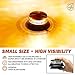 Xprite LED Rotating Beacon Light, 4.5Inch Super Bright Forklift Strobe Lights w/Magnetic Base for 12-24V Construction Truck Patrol Car Tractor Golf Carts-Amber&White