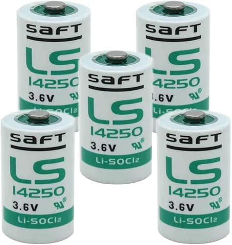 Miniatura 1 de XIAOXX (5 unidades) LS 14250 C 12 AA 3.6 V 1200 mAh LS14250 Batería de litio de repuesto para batería SAFT LS14250