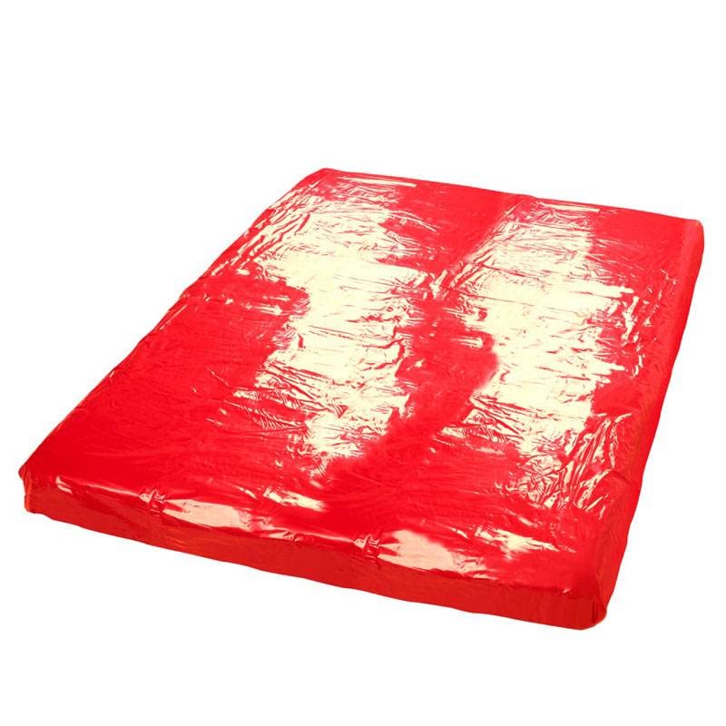 Dèmonia - Lámina de Vinilo Hidrófugo Rojo - Protección Impermeable para Colchones para Juegos BDSM Sexys para Adultos - 230x200cm