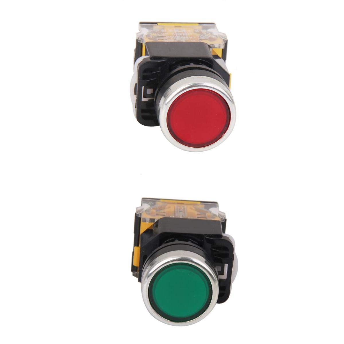 UJEAVETTE 660V Push Button Momentary Press Switch Heavy Duty -Red+660V Push Button Momentary Press Switch Heavy Duty -Green-image-29