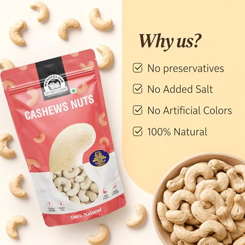 Image of Wonderland Foods 200g Whole Raw Cashew (Kaju) | Delicious & Healthy Nuts