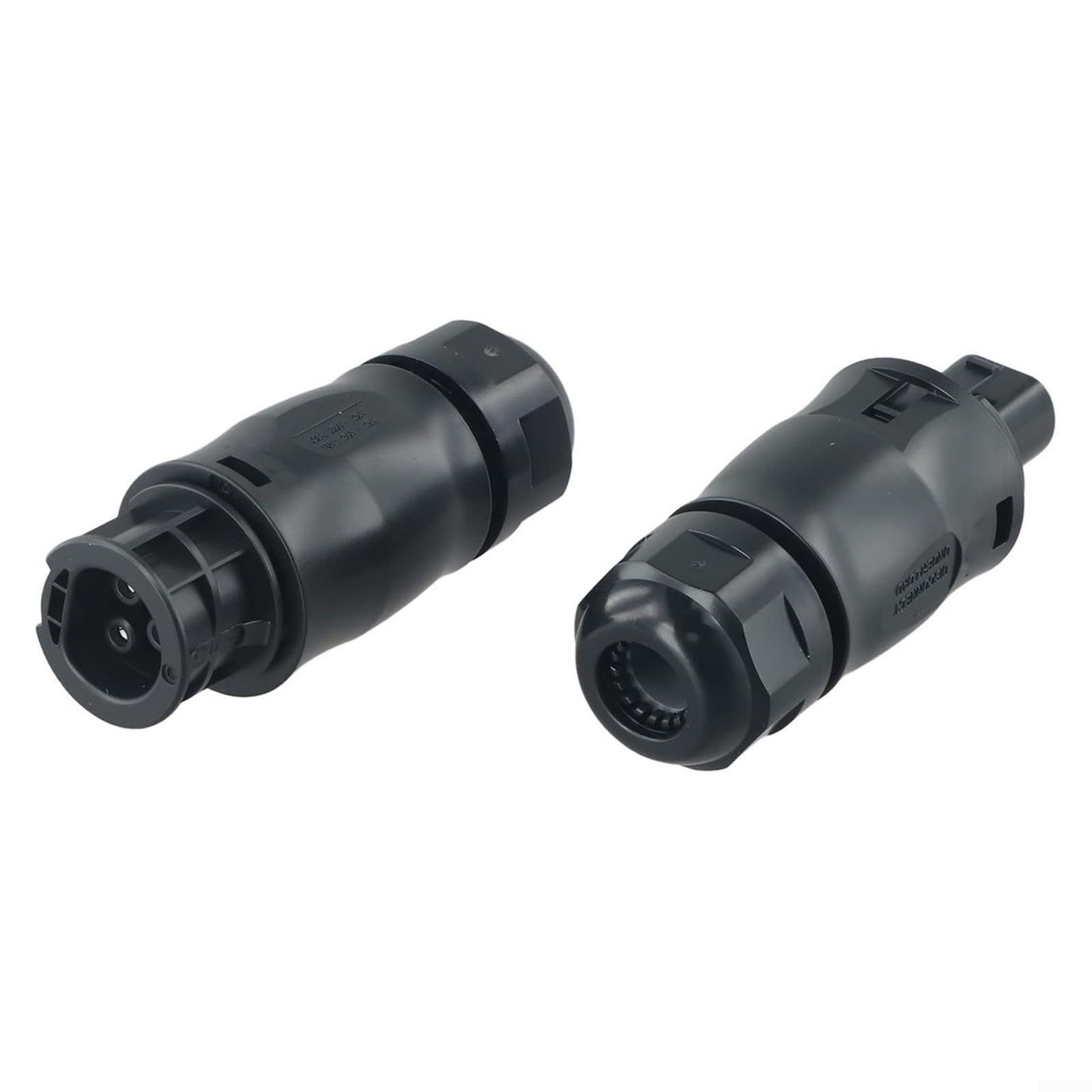 Presa CA IP68 a 3 pin e set per inverter, connettore impermeabile flessibile compatibile con cavi da 10-13 mm, trasmissione di potenza sicura per sistemi solari, nero