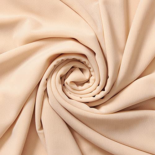 Power Mesh Stretch Nylon Spandex 100 GSM Sheer Lightweight Fabric by The Yard for Sewing Apparel, Crafts, Decor, & More (Nude, 1 Yard)