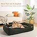 HMTOPE Hundebett, Hundesofa, Hundematte aus Cord, S/M/L, rutschfest, Abnehmbar und Waschbar, Weich und Atmungsaktiv, Olivgrün, 110 x 85 x 27 cm