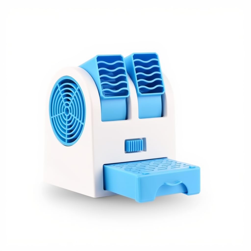 Drumstone 𝟱 𝗬𝗲𝗮𝗿 𝗘𝘅𝗰𝗹𝘂𝘀𝗶𝘃𝗲 𝗪𝗮𝗿𝗿𝗮𝗻𝘁𝘆 Mini USB Air Cooler Fan with Ice Chamber | Rechargeable Battery Operated Personal Cooling Fan | Blower Air Cooler for Bedroom, Office-picture-20