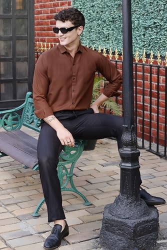 Image of Zilcon Linen Shirts for Men Casual Button Down Long Sleeve Shirt Solid Summer Beach Hawaiian Shirts