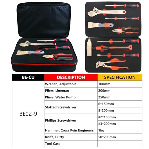 Set de Herramientas Antichispa 9 Piezas WEDO miniatura 2