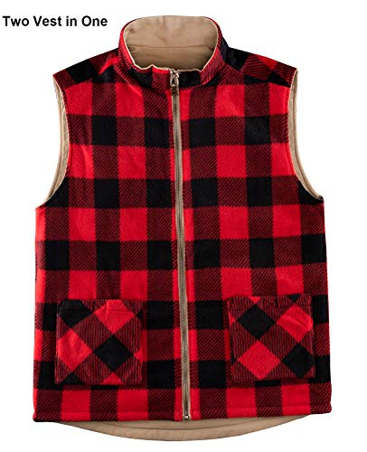 Image of ZENTHACE Men's Full Zip Reversible Work Casual Vest