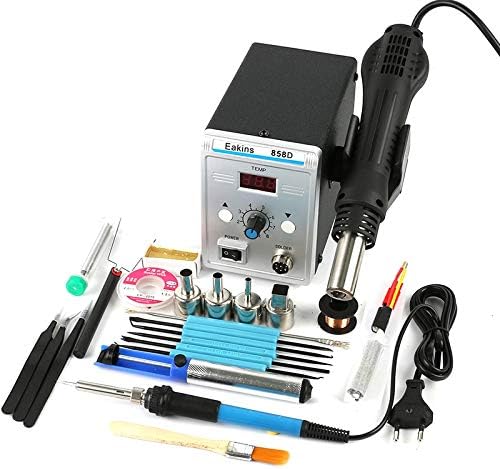 Soldering Regulatable Soldering Station 858D Digital Adjustable Hot Air Gun BGA Welding Station For Phone PCB IC Desoldering Tool Set 220V - (CN, Plug Type: EU)