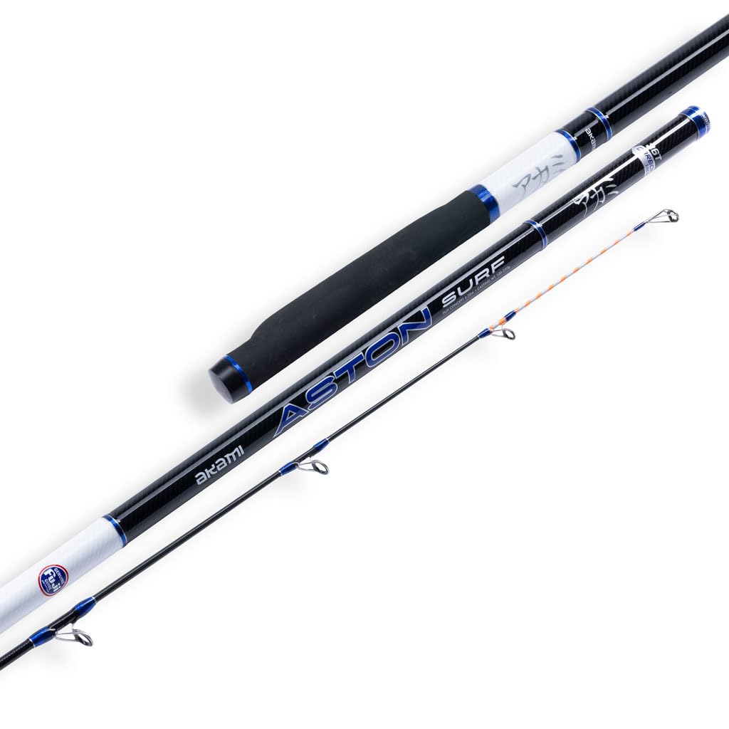 Akami Aston Surf - Canna da Surfcasting in Carbonio 36T con Componenti Fuji e Vetta Ibrida ad Alta Sensibilità – Ideale per spigola, orata, mormora, sarago, ombrina, occhione