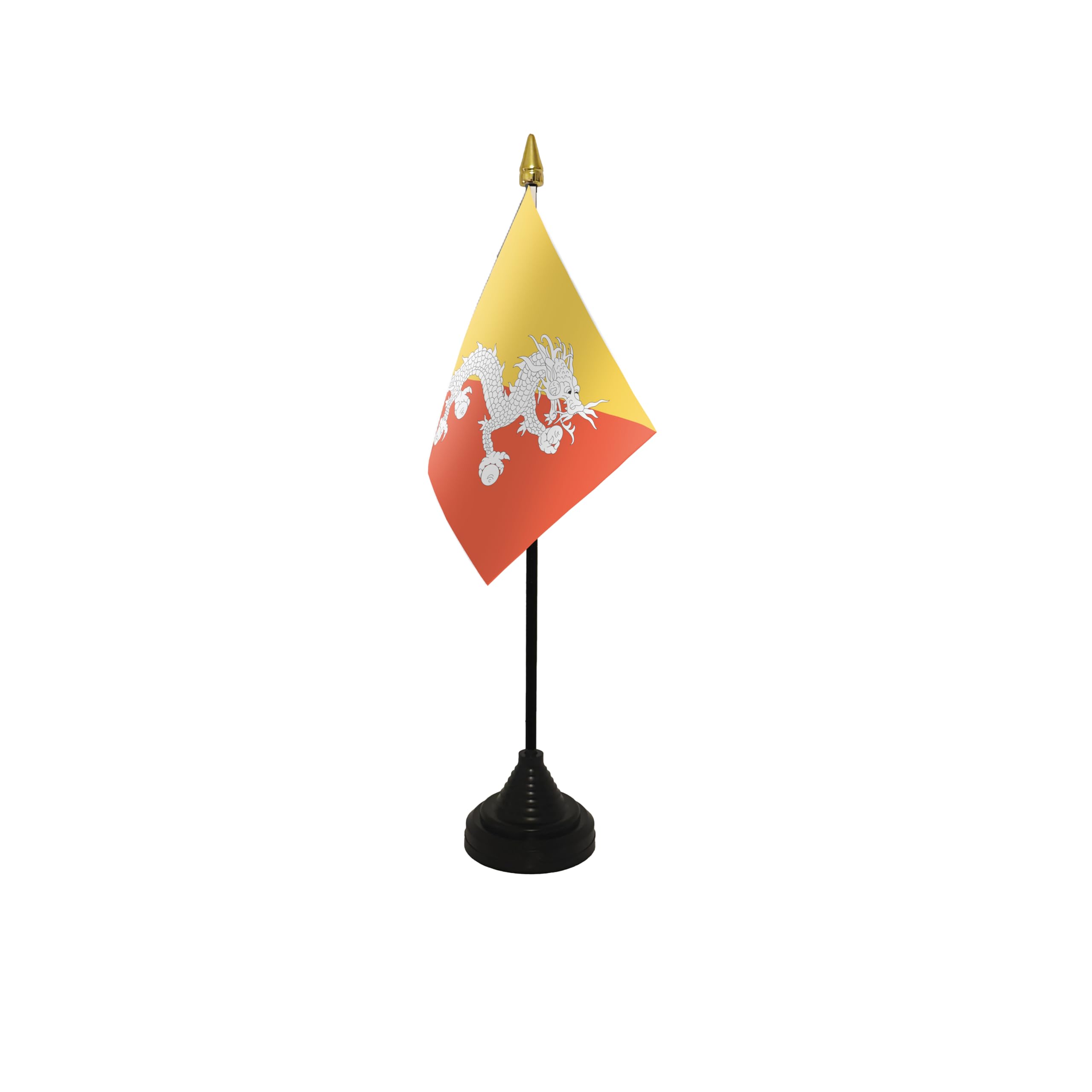 Flagtex Bhutan Small Table Flag With Black Base