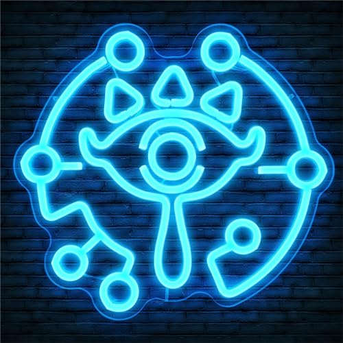 Image of Sheikah Eye Neon Sign from LOZ Dimmable LoZ Neon Sign for Room Wall Decor Gamer Gifts Gaming Neon Sign Led Neon Light for LOZ Fans (Sheikah Eye)