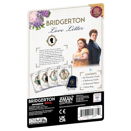 Bridgerton Love Letter Card Game - Unmask Lady Whistledown's Identity! Strategy Game for Kids and Adults Based on The Hit Neflix Series, Ages 10+, 2-6 Players, 20 Minute Playtime, Made by Z-Man Games - Image 2