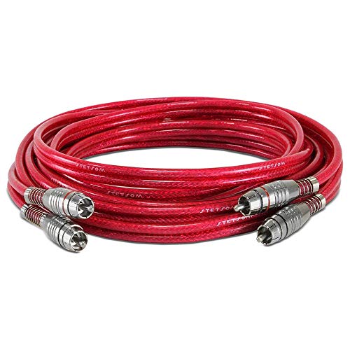 Cabo 2RCA + 2RCA Blindado 5 Metros Vermelho Stetsom