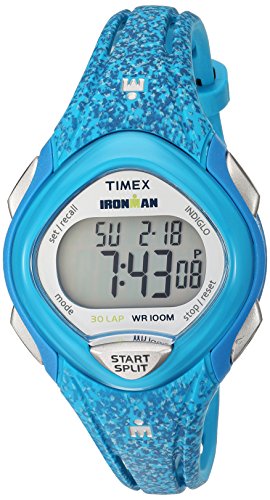 Timex Damen-Armbanduhr 35mm Armband Harz Blau + Gehäuse Batterie TW5M08800