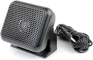 HONMEET Alto-Falante Externo Para Rádio Alto-Falante Para Alto-Falantes De Rádio Amador Alto-Falantes De Rádio Alto-Falantes De Carro Trompete Rádio Amador Preto Externo