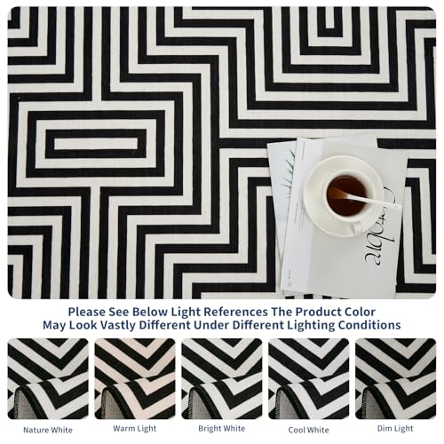 Tapete Abstract Diamond 8x10 Negro Lavable miniatura 7