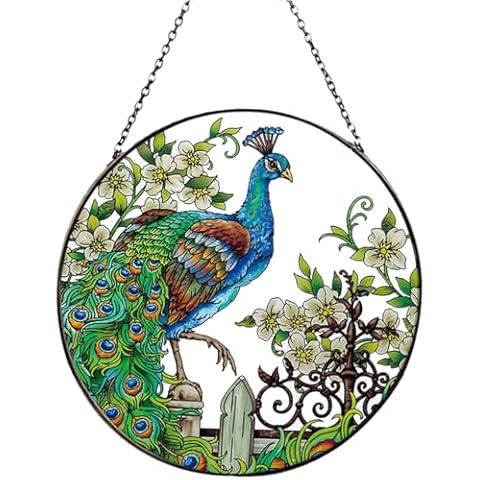 DIYBravo Peacock Stained Glass Suncatcher Cover