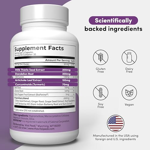 Liver Cleanse Detox & Repair - Liver Support Supplement for Enhanced Fatty Liver Protection with Milk Thistle, Turmeric, Dandelion, and Artichoke Extracts - 60 Liver Detox Capsules… - Image 5