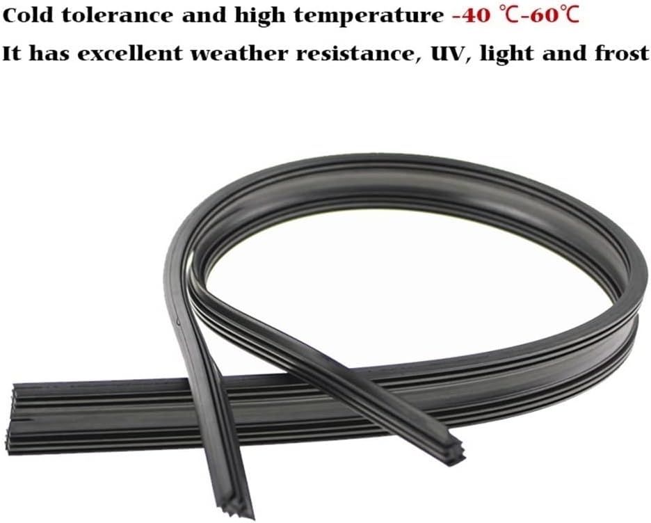 OEM Quality 4pcs Universal Auto Vehicle Insert Rubber Strip Refill For Frameless Wiper Blade 6mm 12"14"16"17"18"19"20"21"22"24"26"28"30"32" Perfect fit for windshields (Size : 4pcs 26 inch 650mm)