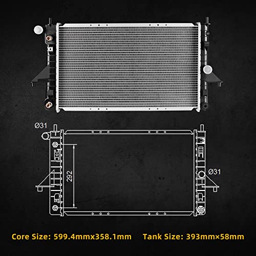 Image of DWVO Complete Radiator Compatible with 1994-2002 Saturn SC1 SC2, for 1994-2002 Saturn SL SL1 SL2, for 1994-2001 Saturn SW1 SW2 Series 1.9L L4 4Cyl DWRD1020