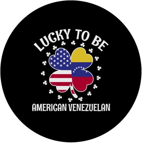 Miniatura 3 de Lucky to be Venezuelan American Half Venezuela half American PopSockets Standard PopGrip