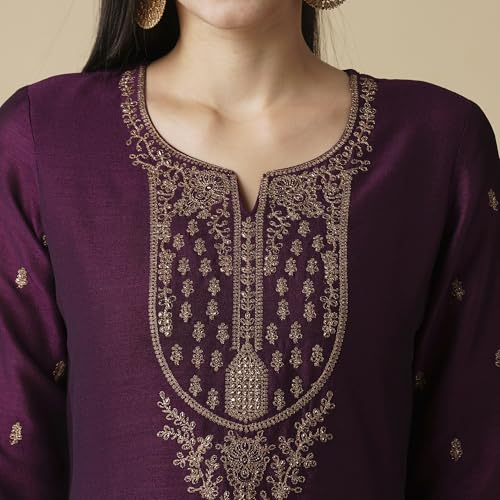 Image of Globus Women Kurta Sets (GS565876 Teal S)