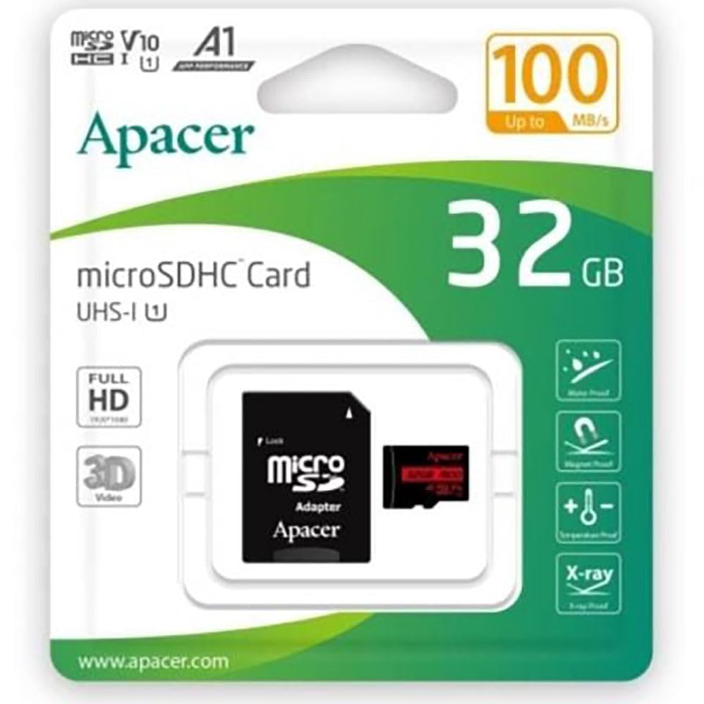 Amazon | Apacer MicroSDHC 32GB UHS-I U1 V10 A1 Up To 100MB/s W