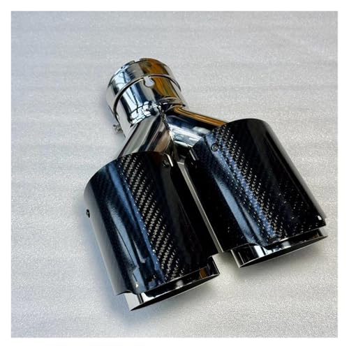 Embout d'échappement en fibre de carbone brillant 54mm-114mm