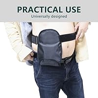 Vista 3 de Fundas para bolsas de ostomía impermeables con banda de fijación elástica ajustable, funda universal para estoma para ileostomía, suministros