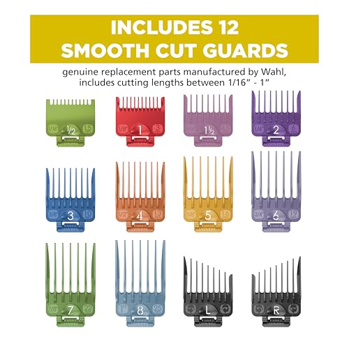 Image of Wahl Clipper Genuine Secure-Fit Attachment Guard Organization Kit with Color Pro Colored Hair Clipper Guide Combs,14 Piece Premium Storage Kit Hair Clippers,Multicolor - 3291-100,(Pack of 6)