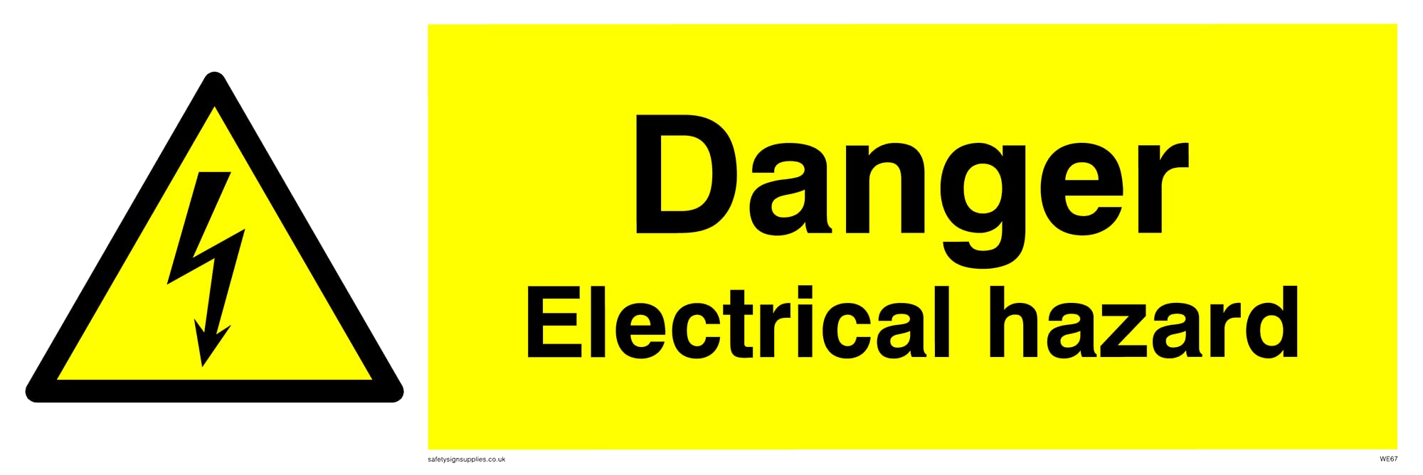 Pack of five - Danger Electrical Hazard Sign - 300x100mm - L31