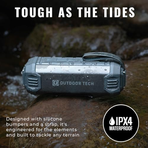 Outdoor Tech Bullfrog Wireless Bluetooth Speaker - Rugged IPX4 Waterproof Outdoor Speaker - Perfect for Camping, Hiking, Biking, Boats, Pool, Beach - Image 4