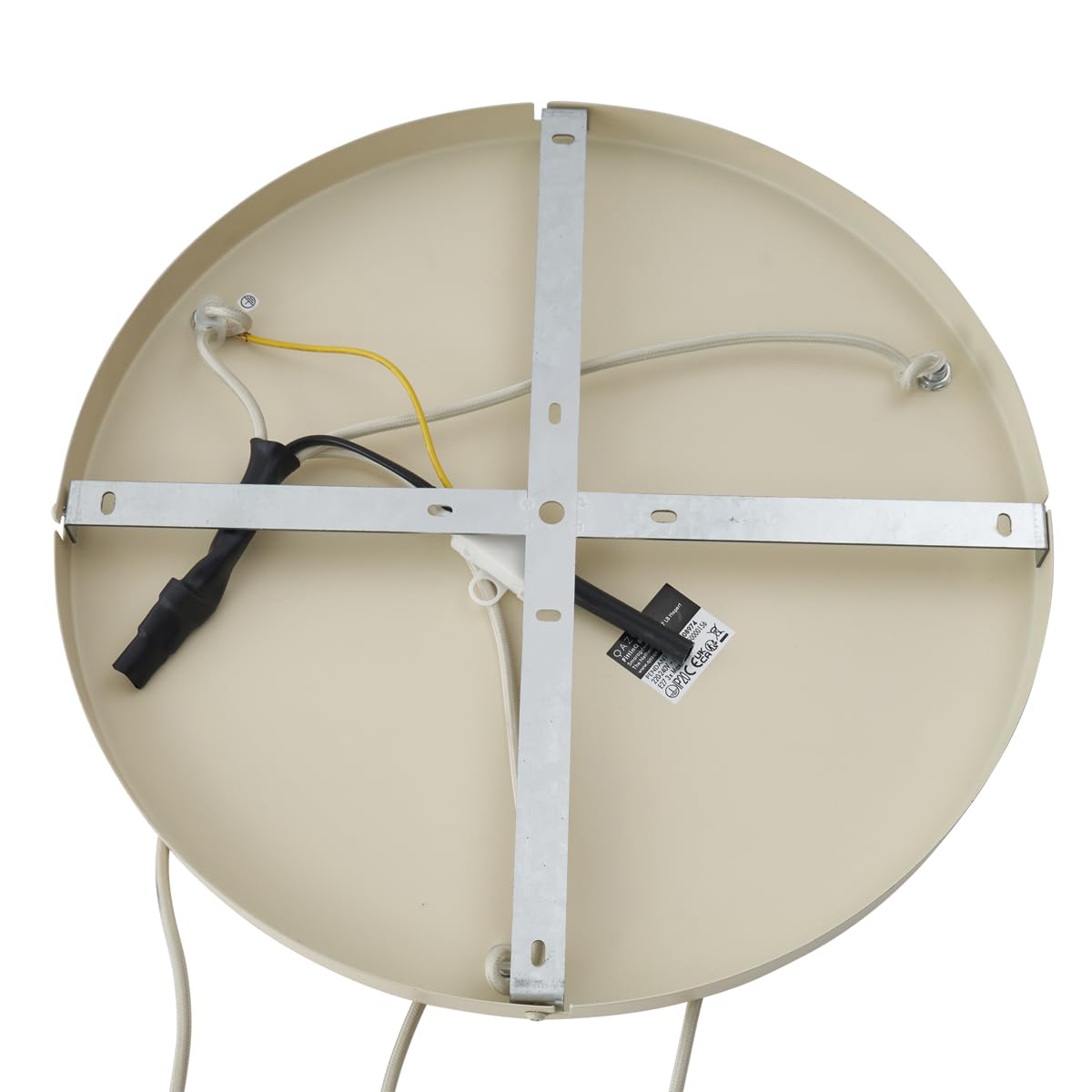 Qazqa Esstisch Japandi Pendelleuchte, Pendellampe - Bida - Beige, Rund, 3-flammig, 68cm, Ideal als Esszimmerlampe