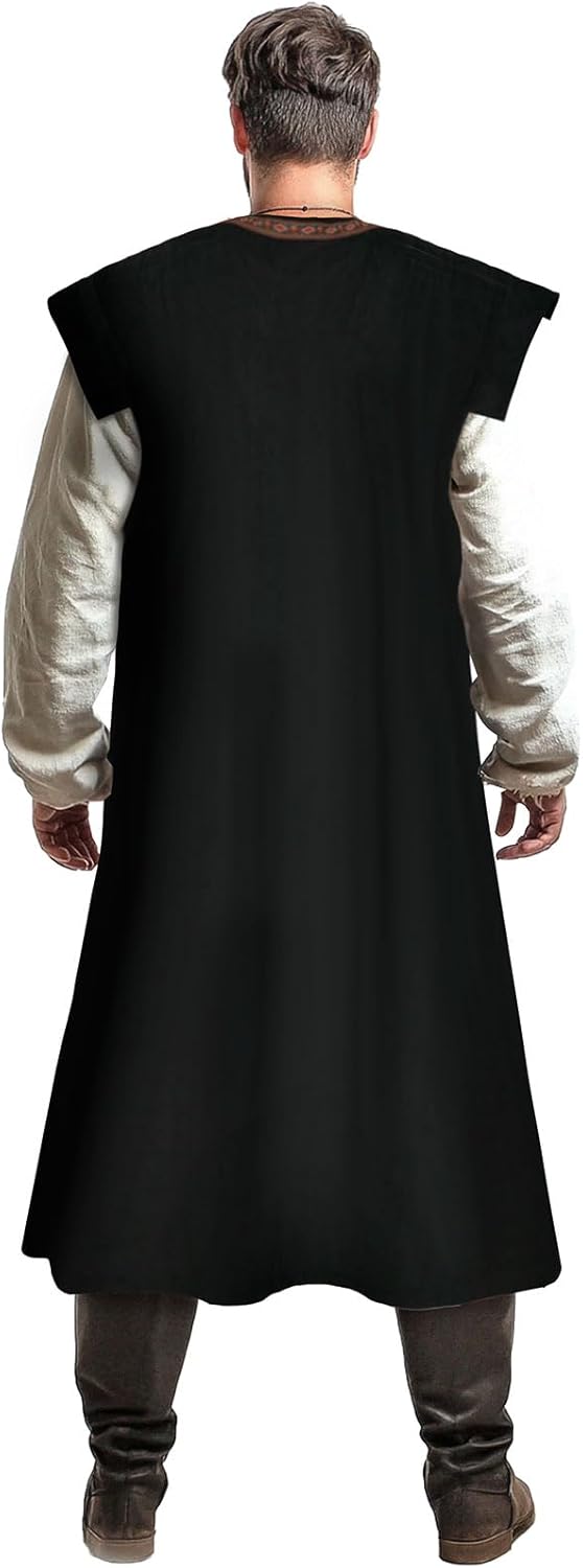 Men's Pirate Vest Medieval Costume Renaissance Role Playing Waistcoat - Image 3