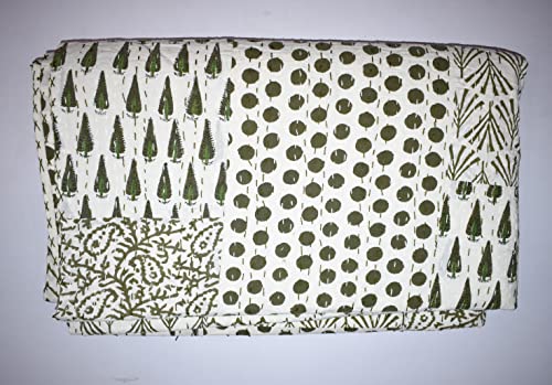 Patchwork Kantha Edredón Algodón Colcha Bohemia Impreso Manta 2