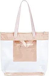 Bolsa de Praia Impermeável com Zíper, PVC, Bolso Interno