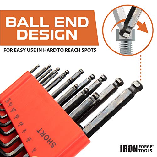 36 Piece Allen Wrench Set - Allen Wrenches/Hex Key Set in Metric & SAE Sizes - Thumbnail 4
