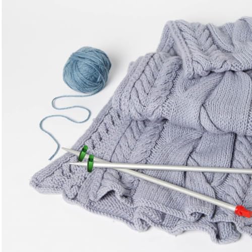 Image of 20PCS Knitting Needle Stoppers, Plastic Cord Locks for Drawstrings, Spring Needle Stopper Knitting Accessories, Single Hole Spring Toggle Stopper Knitting Accessories