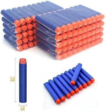 100 Pcs 7.2cm Blue Foam Darts for Blasters Toy Gun