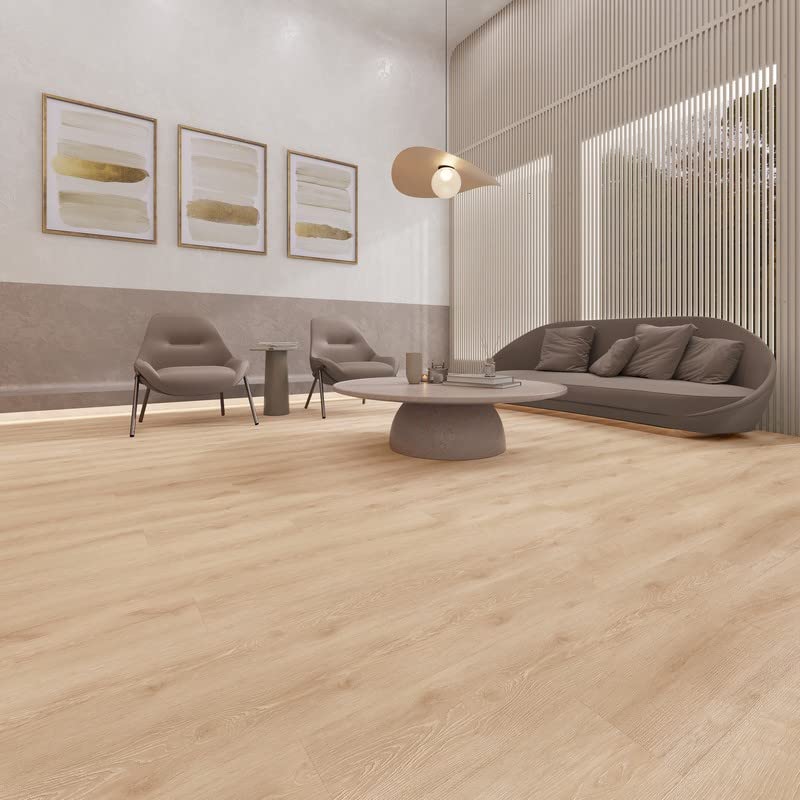 Miniatura 7 de Lucida Surfaces Azulejos de vinilo de lujo  Pegue el suelo adhesivo para la instalación de bricolaje  Tablón de muestra  GlueCore Pro  Perla