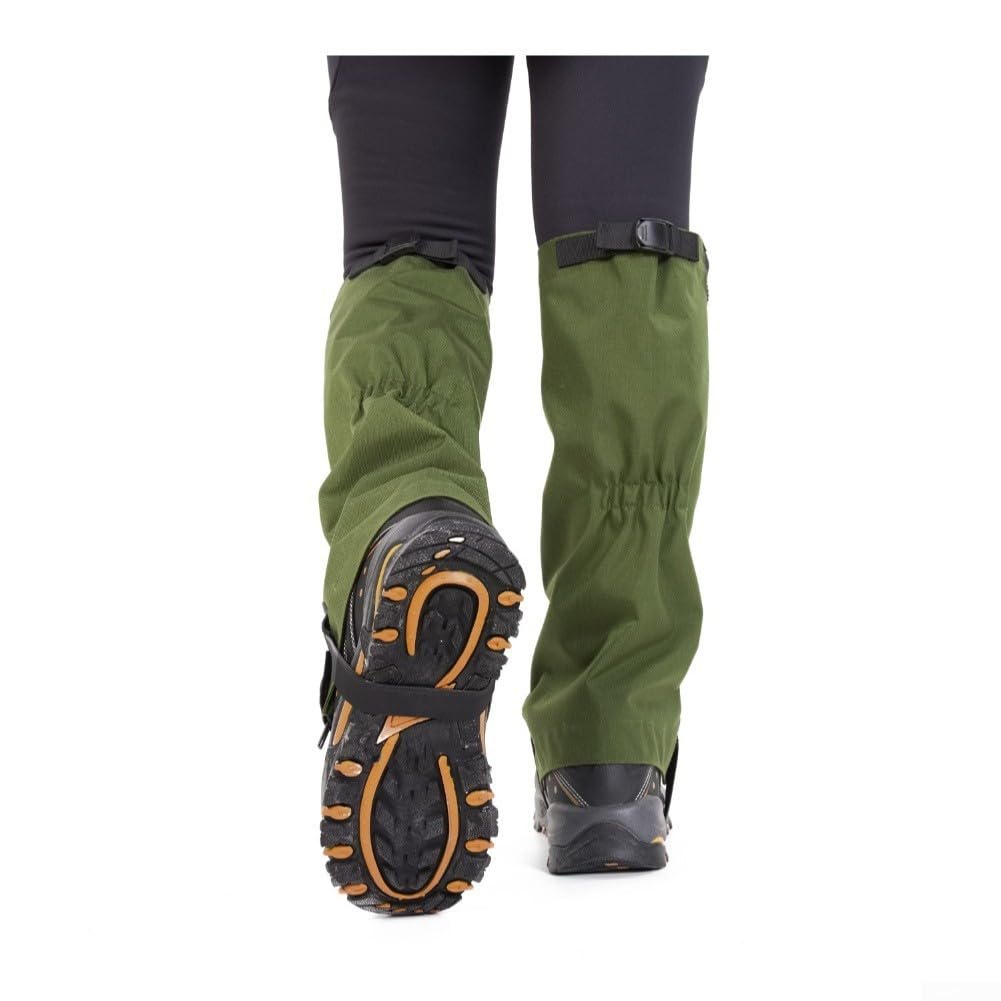Ghette da trekking impermeabili 500D Outdoor Leg Guards per uomo donna neve protezione fango S M marrone
