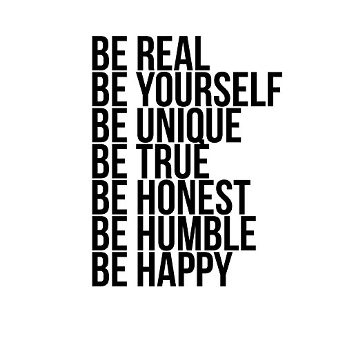 Vinilo decorativo Be Real Be Yourself Be Unique Be Happy 31x23 in miniatura 4