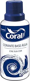 CORANTE BASE ÁGUA PRETO 50ML - CORAL