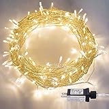 JIAMAOWW LED String Lights, 100LED 30V Plug in Fairy String Lights with 8 Modes for Indoor and Outdoor Party Wedding Home Decor (Warm White)