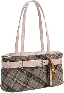 Vintage Brown Checkered Shoulder Bag Y2K Purse for Women Mini Shoulder Purse Carteras Para Mujer