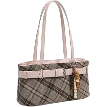 Vintage Brown Checkered Shoulder Bag Y2K Purse for Women Mini Shoulder Purse Carteras Para Mujer