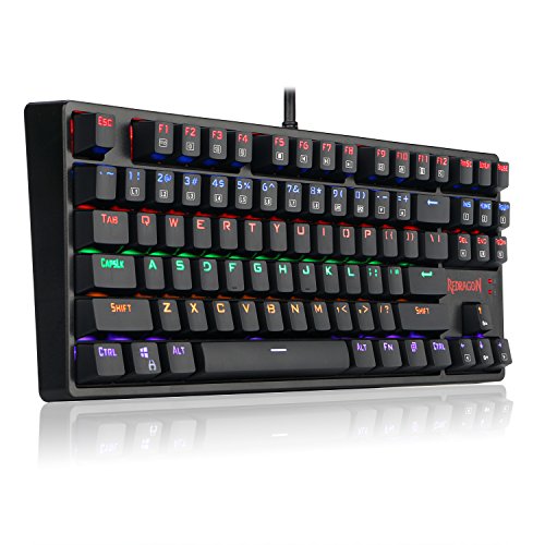Redragon K576R DAKSA Mechanical Gaming Keyboard Wired USB LED Rainbow Backlit Compact Mechanical