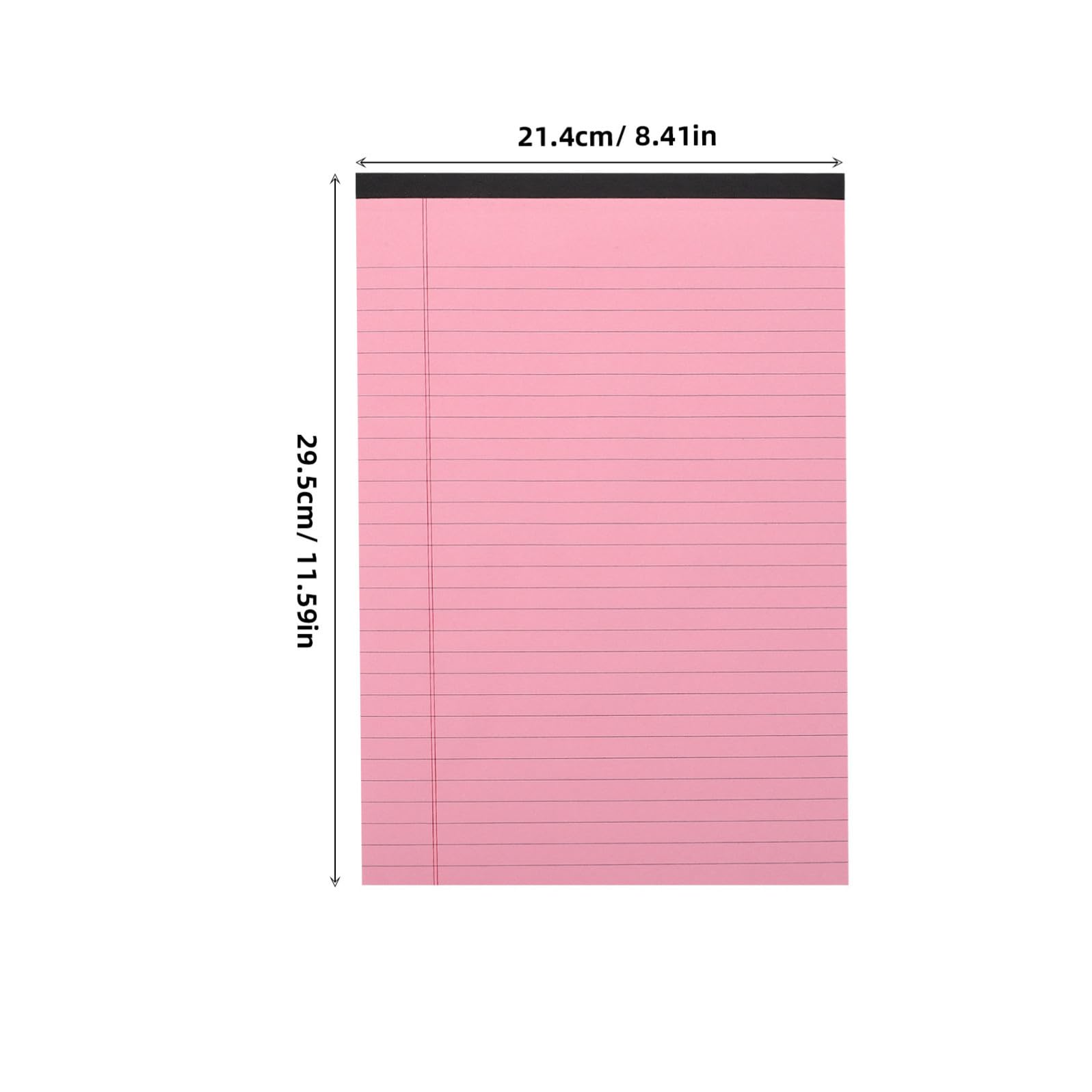 STOBAZA Set 4 Pezzi Quaderni A4 Rosa Pagine a Righe, Divisori e Layout Orizzontale, Carta Adesiva Strappabile per Scuola e Casa